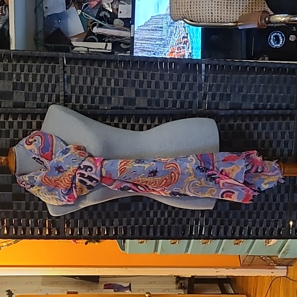 Beautiful colorful Scarves with Paisley and Floral Patterns